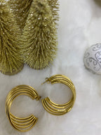 BOUCLES D'OREILLES CREOLES MILA  ACIER INOXYDABLE