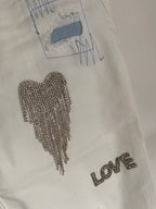 PANTALON 7/ 8 ème   BLANC    S/M/L/XL