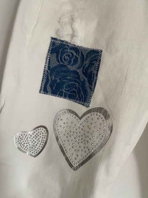 PANTALON 7/ 8 ème   BLANC    S/M/L/XL