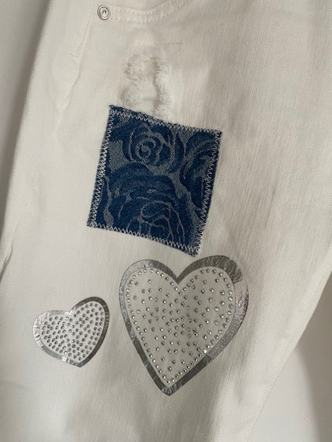 PANTALON 7/ 8 ème   BLANC    S/M/L/XL