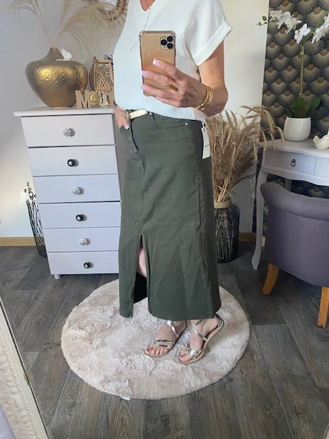 JUPE LONGUE MADISON  KAKI  XS/S