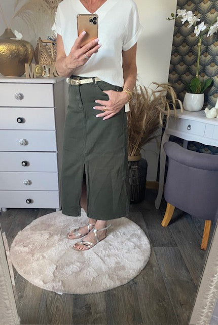 JUPE LONGUE MADISON  KAKI  XS/S