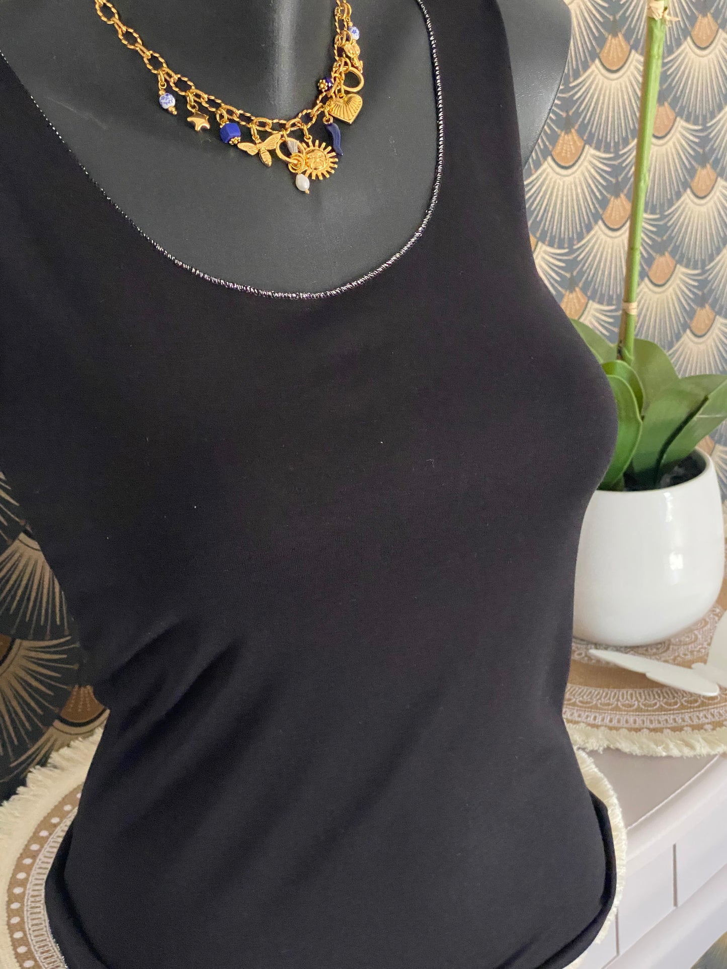TOP MODA   34/40  ( NOIR, ROUGE,  FUSHIA ,CORAIL)