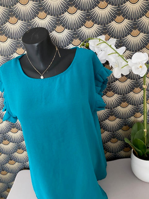 TOP NATHALIE BLEU CANARD   38 AU 42