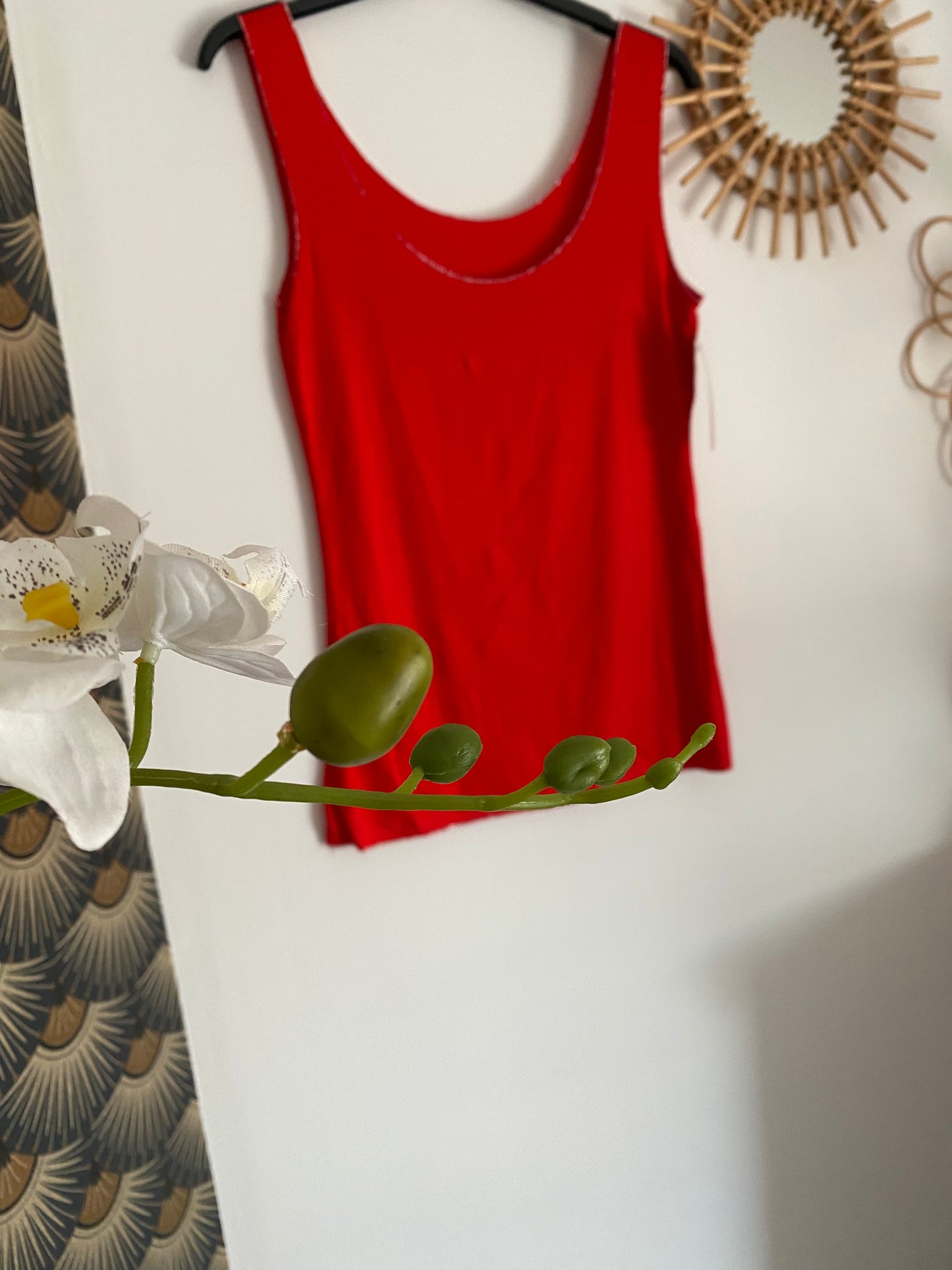 TOP MODA   34/40  ( NOIR, ROUGE,  FUSHIA ,CORAIL)