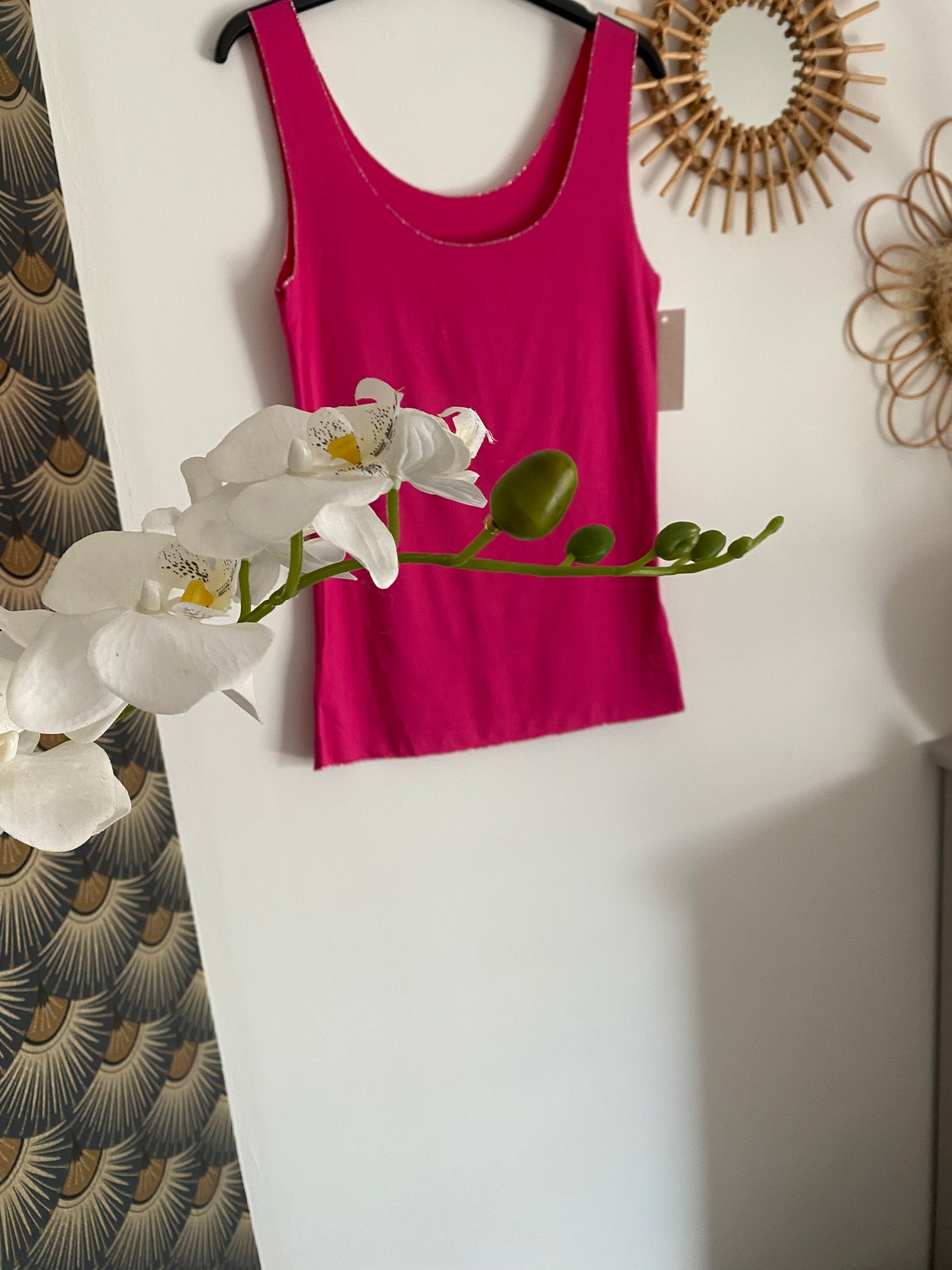 TOP MODA   34/40  ( NOIR, ROUGE,  FUSHIA ,CORAIL)