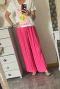 PANTALON MAGIQUE PLISSE  TU 36/48   FUSHIA