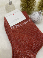 CHAUSSETTE DE NOEL  LUTIN AVEC  JONC , CHAUSSETES PAILLETTES ET PARFUM DE SAC