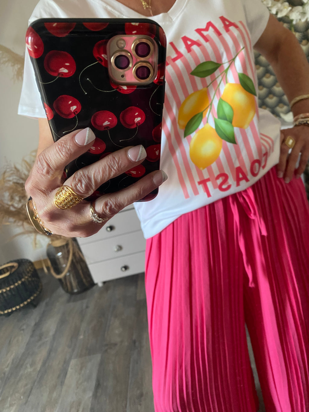 PANTALON MAGIQUE PLISSE  TU 36/48   FUSHIA