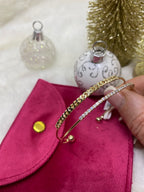 CHAUSSETTE DE NOEL  LUTIN AVEC  JONC , CHAUSSETES PAILLETTES ET PARFUM DE SAC