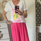 T-SHIRT AMALFI CITRON TU 36/44   ROSE