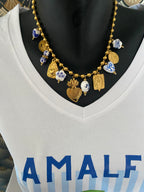 T-SHIRT AMALFI CITRON TU 36/44   BLEU