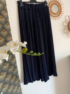 PANTALON MAGIQUE PLISSE  TU 36/48   BLEU MARINE
