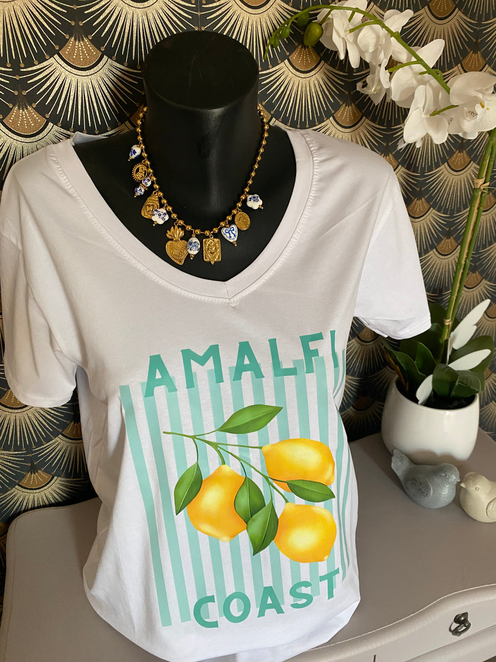 T-SHIRT AMALFI CITRON TU 36/44   VERT D'EAU