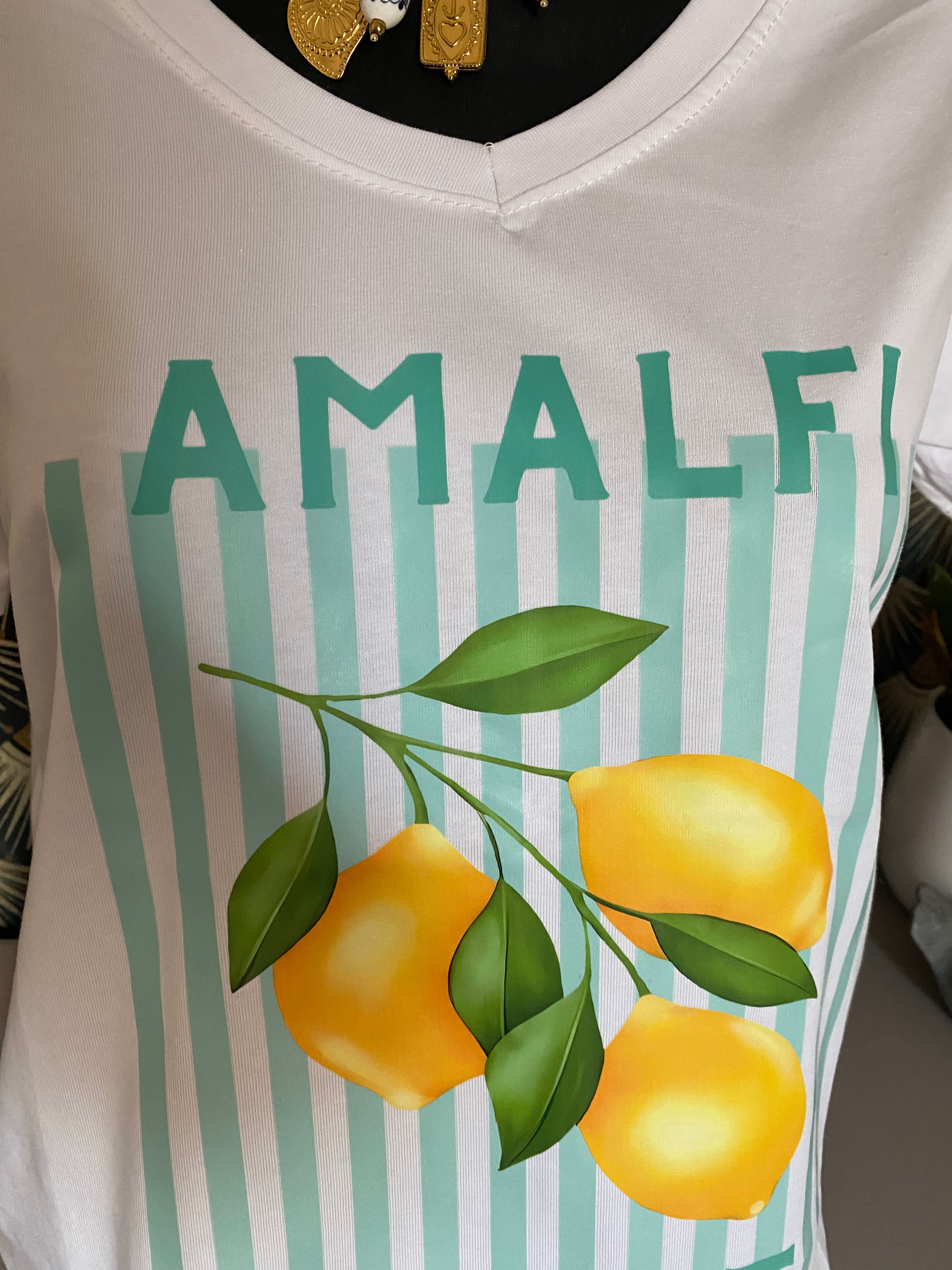 T-SHIRT AMALFI CITRON TU 36/44   VERT D'EAU