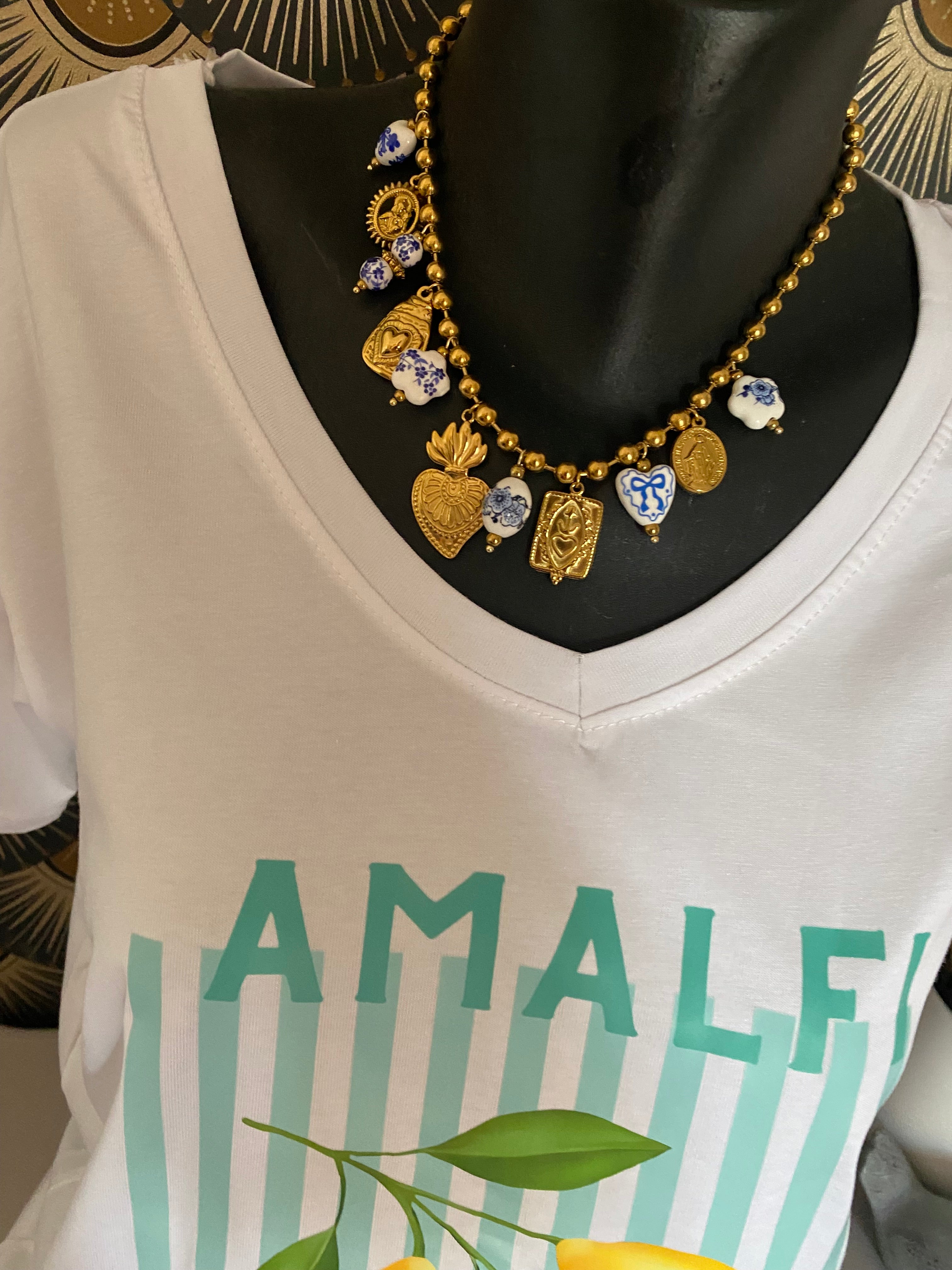 T-SHIRT AMALFI CITRON TU 36/44   VERT D'EAU