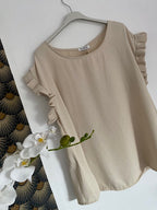 TOP NATHALIE ECRU    COLLECTION BELLE TAILLE 42 AU 48