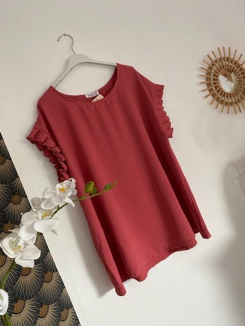 TOP NATHALIE TERRA COTA     COLLECTION BELLE TAILLE 42 AU 48