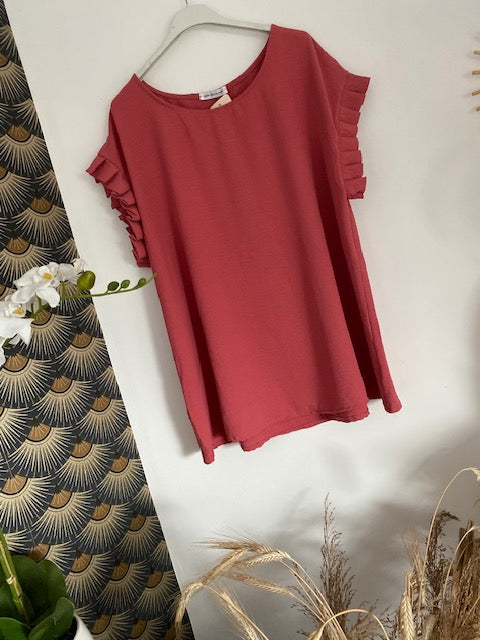 TOP NATHALIE TERRA COTA     COLLECTION BELLE TAILLE 42 AU 48