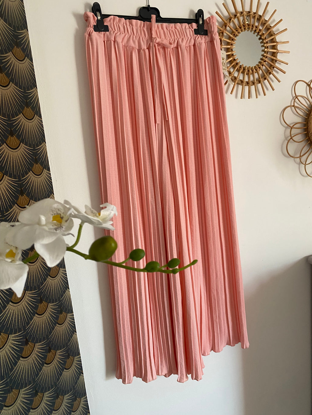 PANTALON MAGIQUE PLISSE  TU 36/48   ROSE