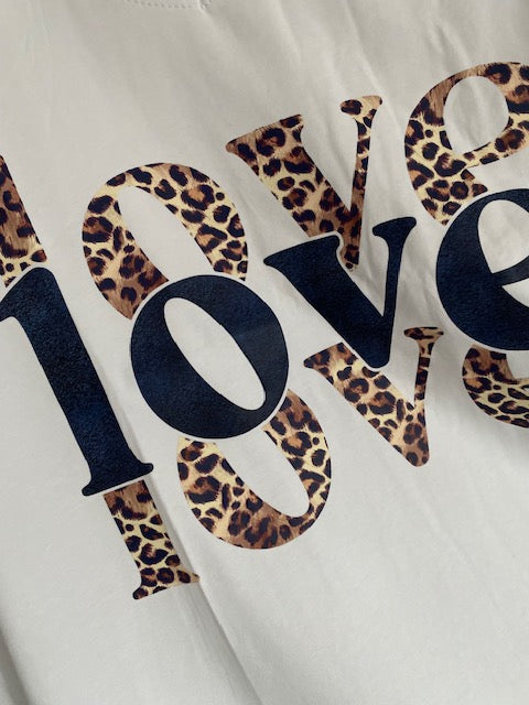 TEE-SHIRT LOVE BLEU MARINE     COLLECTION BELLE TAILLE 42 AU 48