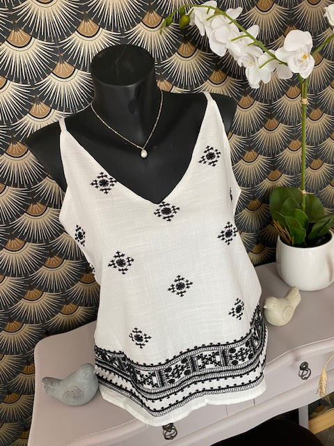 TOP BOHO NOIR S/M/L/XL