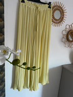 PANTALON MAGIQUE PLISSE  TU 36/48   JAUNE BEURRE