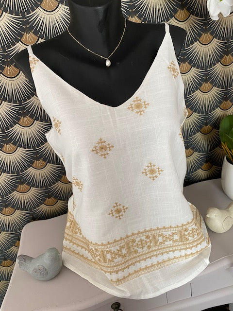 TOP BOHO BEIGE  S/M/L/XL