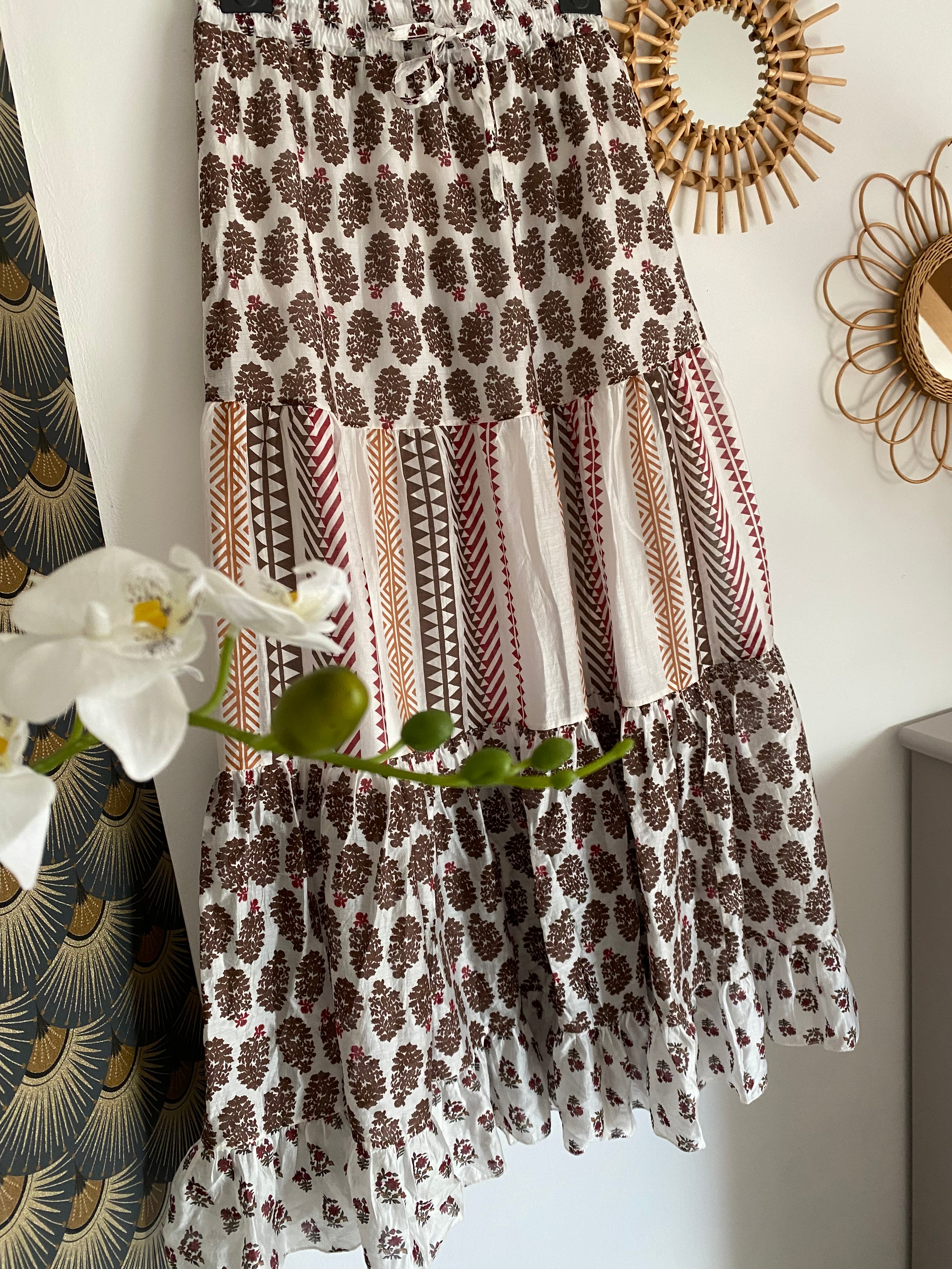 JUPE BOHEME TENCEL TU 36/42 PETIT 44