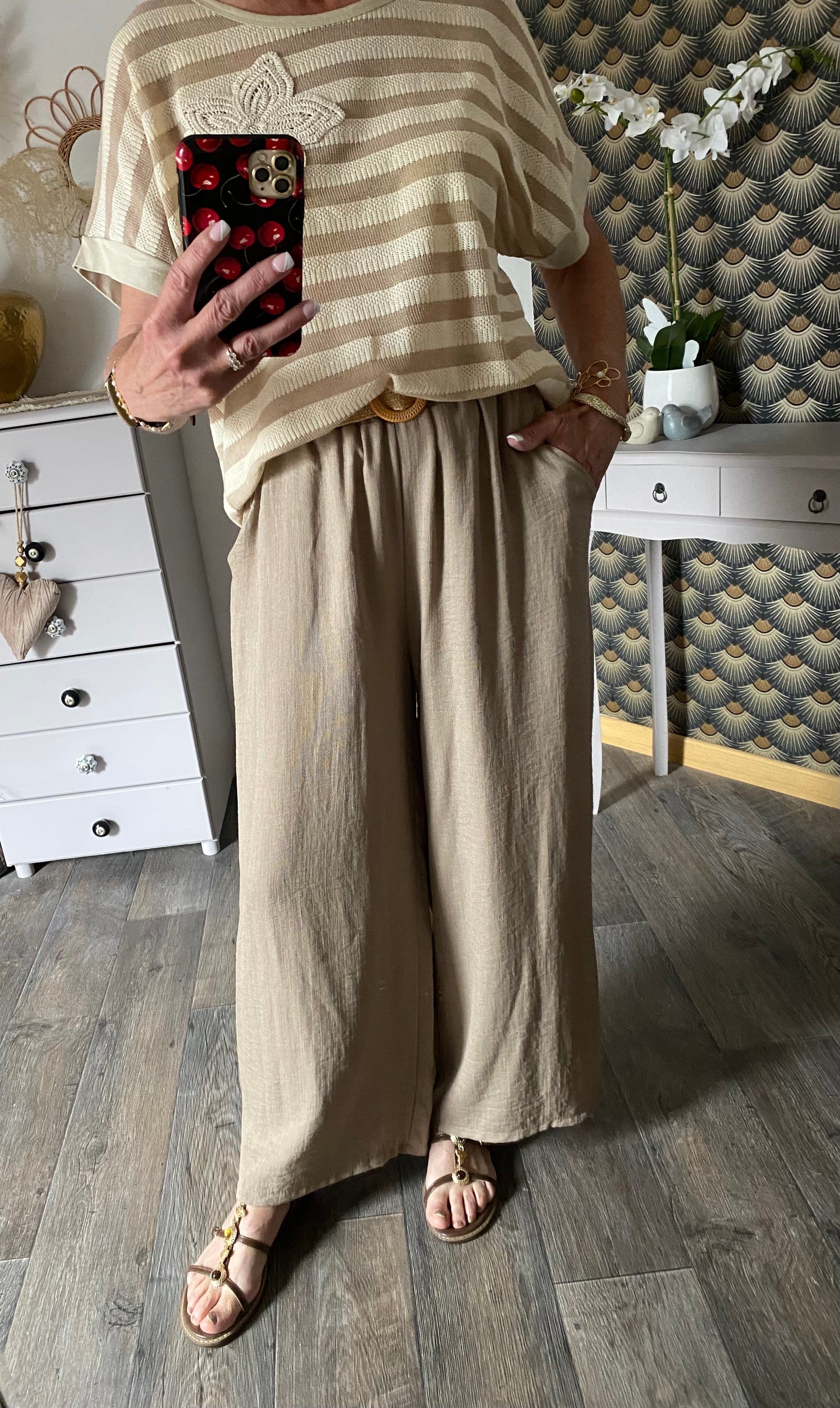 PANTALON PABLO BEIGE  TU 36/42