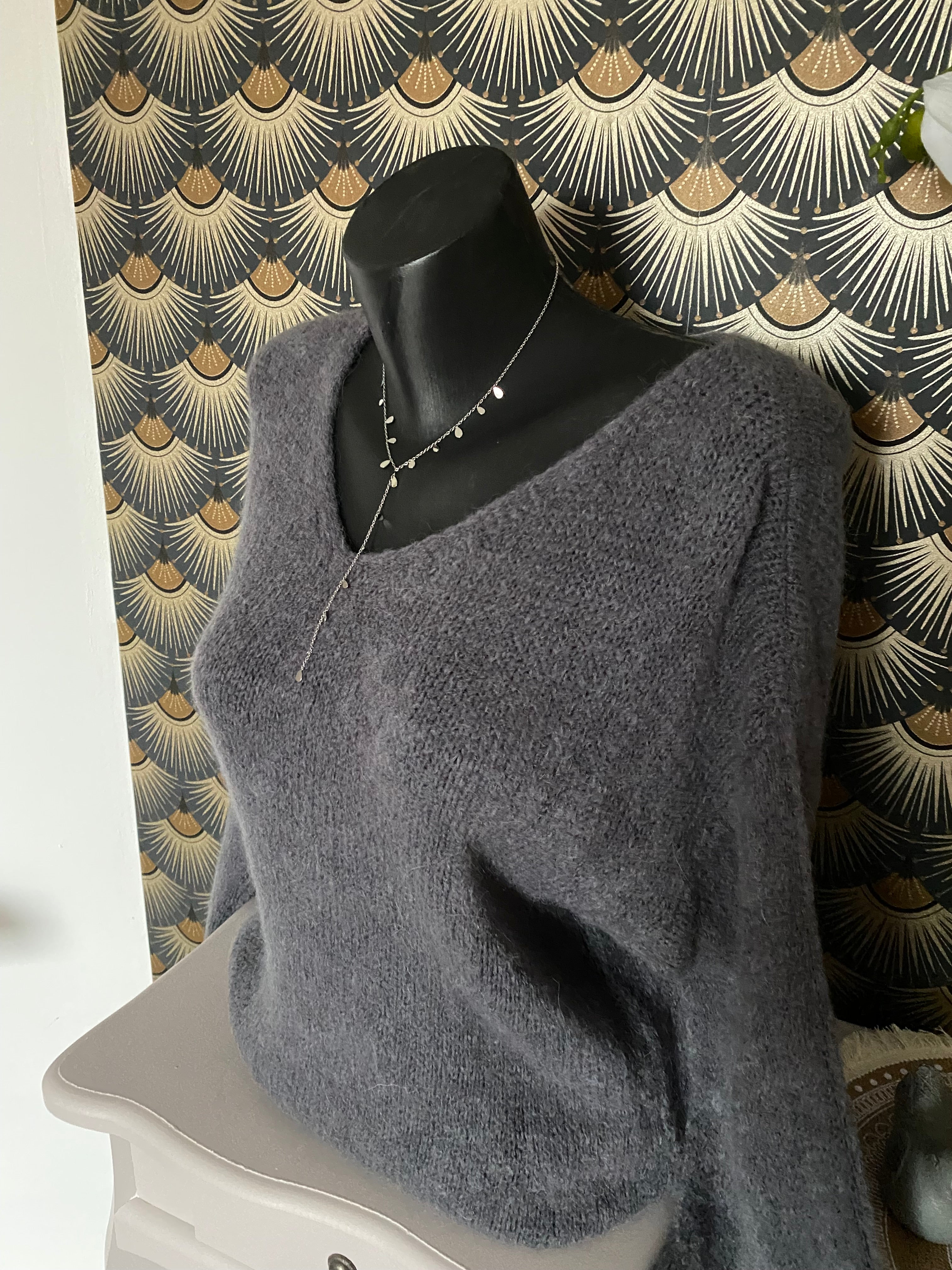 PULL NINOU GRIS TU 36/44  BABY ALPAGA