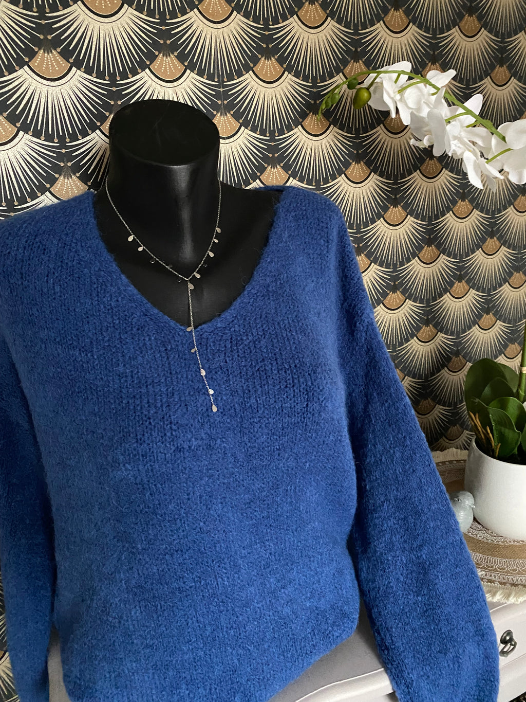 PULL NINOU BLEU ROI  TU 36/44  BABY ALPAGA