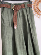 PANTALON PALAZZO FLUIDE KAKI TU 36/42