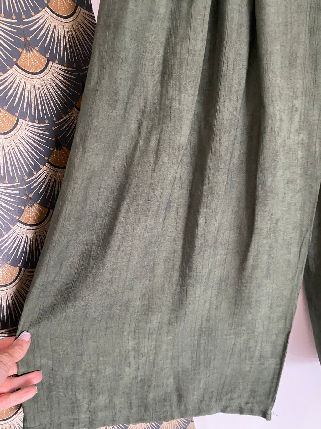 PANTALON PALAZZO FLUIDE KAKI TU 36/42