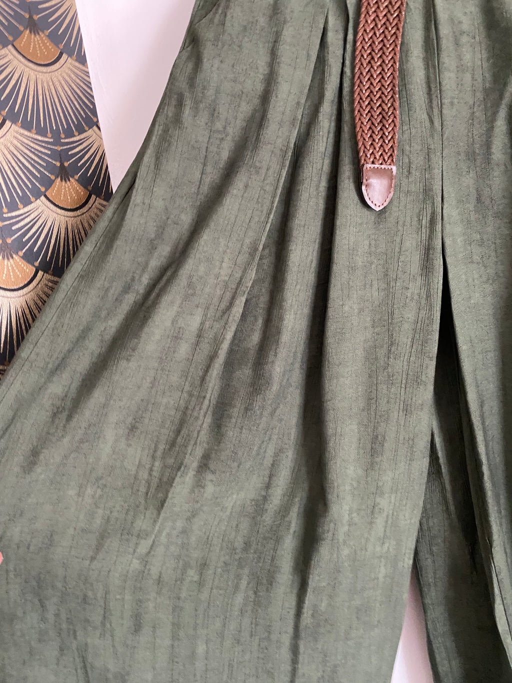 PANTALON PALAZZO FLUIDE KAKI TU 36/42