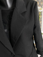VESTE BLAZER STRASS NOIRS  NOIRE DOUBLEE  TU 36/44