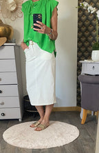 BLOUSE SCARLET  38/44   petit 46 TROIS COULEURS DISPONIBLES ( VERT, ORANGE ,VIOLET )