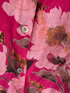 VESTE LONGUE LIN FUSHIA  TU 36/46