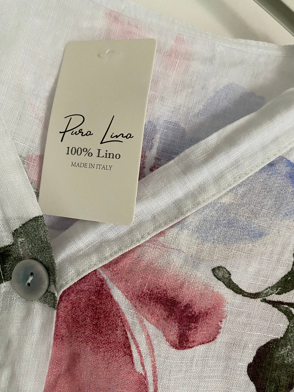 VESTE FLEURIE LIN TU 36/44  BLANCHE