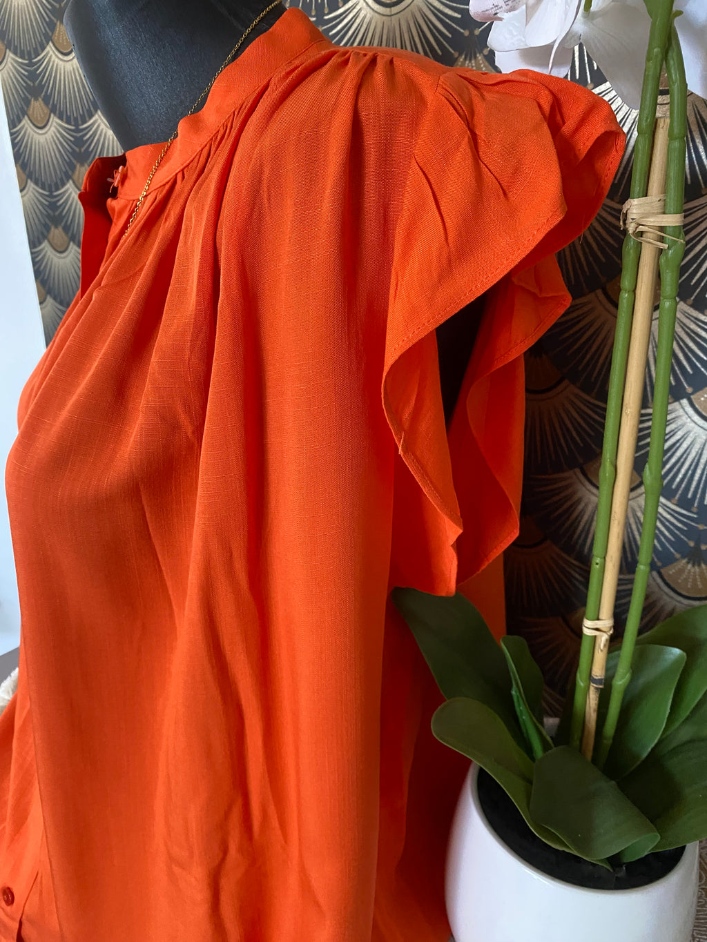 BLOUSE SCARLET  38/44   petit 46 TROIS COULEURS DISPONIBLES ( VERT, ORANGE ,VIOLET )