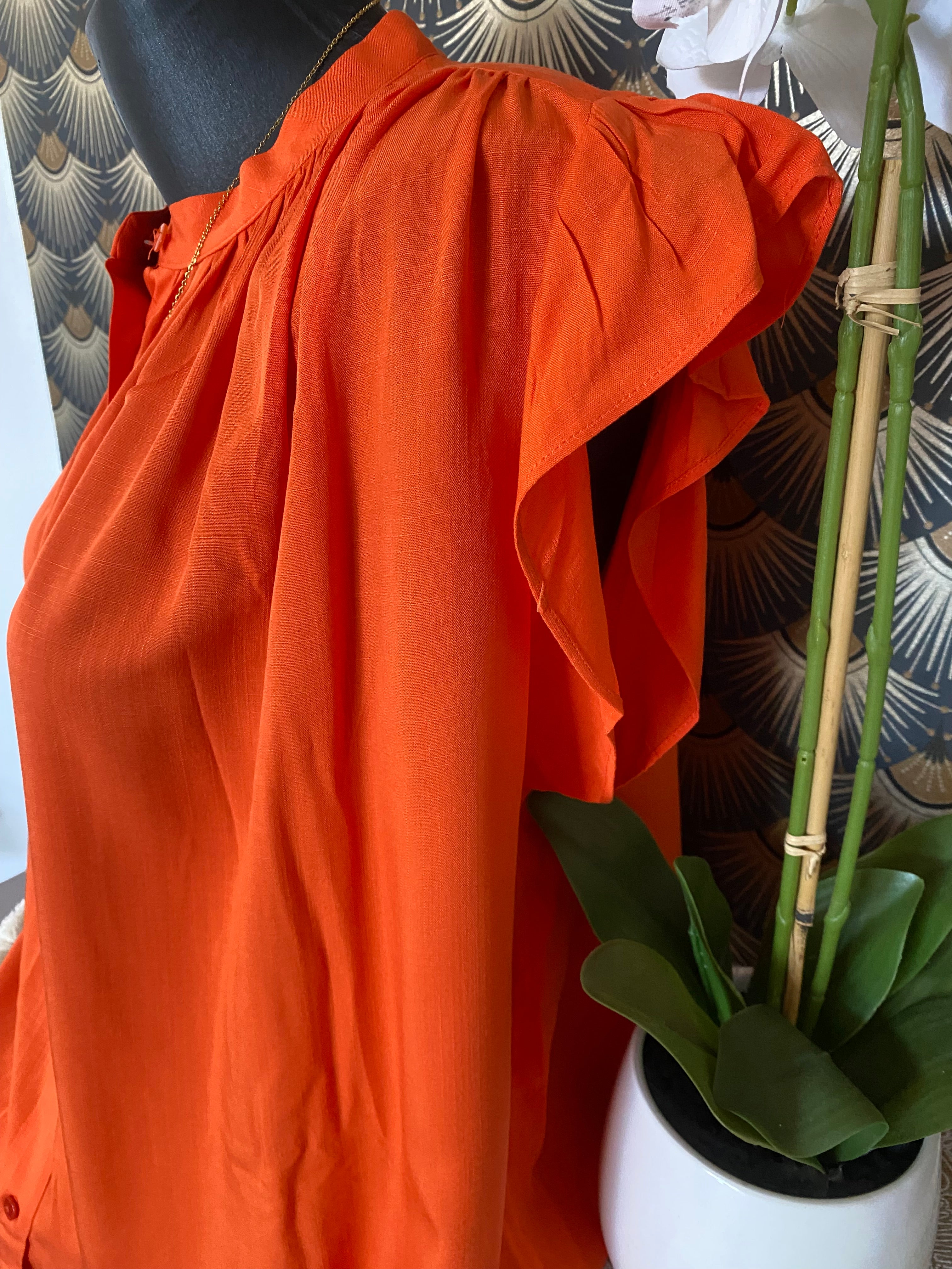 BLOUSE SCARLET  38/44   petit 46 TROIS COULEURS DISPONIBLES ( VERT, ORANGE ,VIOLET )