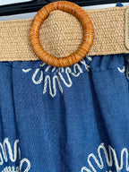 JUPE BRODEE BLEUE JEAN  36/ 44