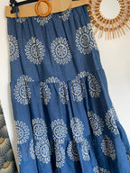 JUPE BRODEE BLEUE JEAN  36/ 44