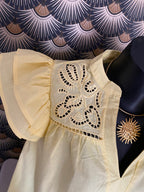 BLOUSE EMMA  JAUNE PALE  TAILLE S/M OU M/L