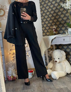 TOP DENTELLE ET SEQUIN  TU 34/42