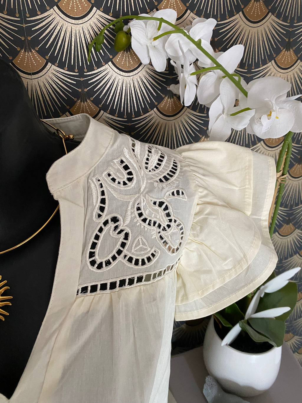 BLOUSE EMMA  ECRU  TAILLE S/M OU M/L