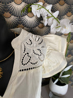 BLOUSE EMMA  ECRU  TAILLE S/M OU M/L