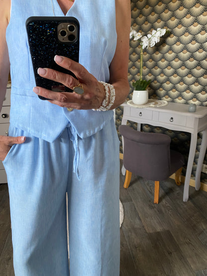 ENSEMBLE PANTALON WENDY  BLEU  36/42 PETIT 44
