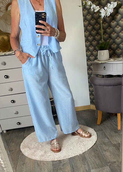 ENSEMBLE PANTALON WENDY  BLEU  36/42 PETIT 44