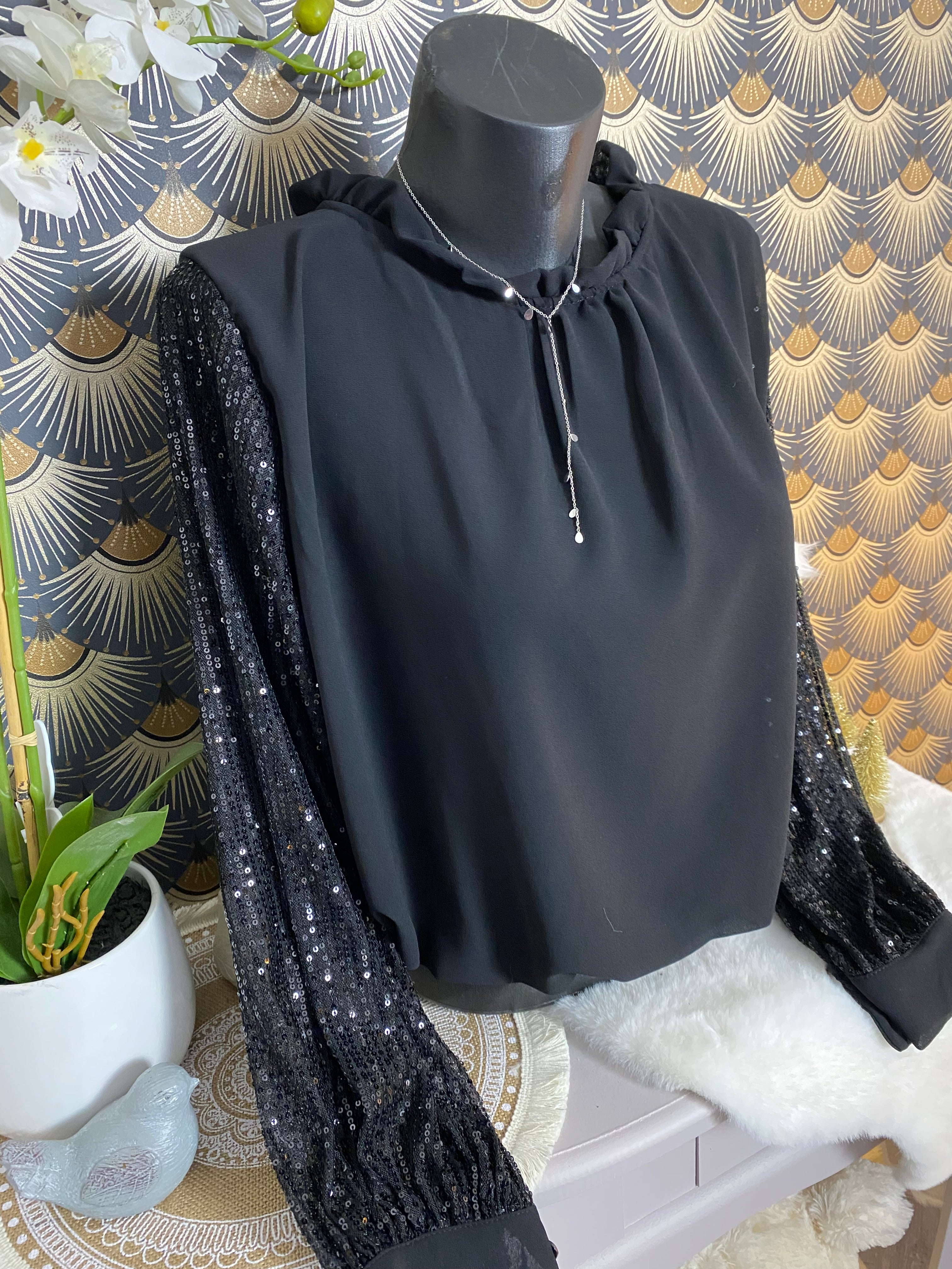 BLOUSE STEFY   TU 36/42  NOIRE